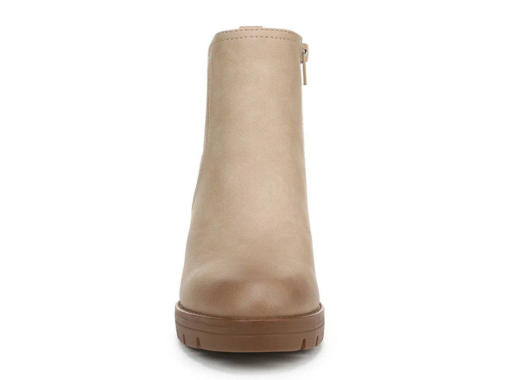 Naturalizer Madalynn Bootie 9W Sand Brown Waterproof Almond Toe Zip NIB msrp$185