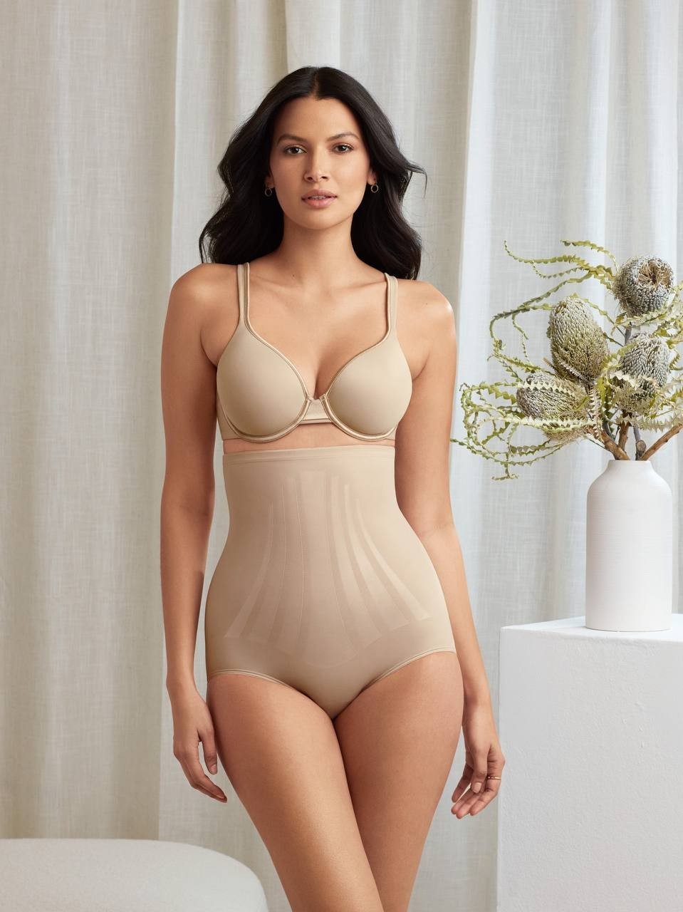 Modern Miracle High-Waist Shaping Brief - Tummy Control, Nude Beige, Size L