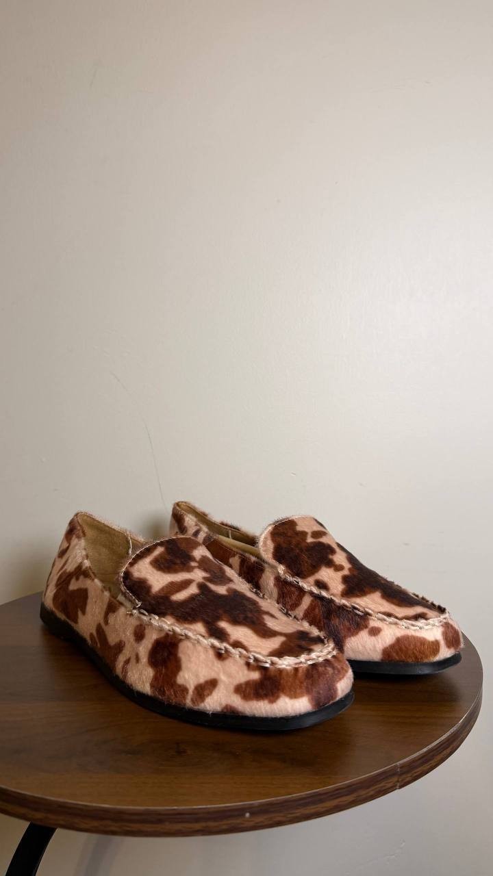 DV Dolce Vita Cow Print Loafers Size 8 NIB MSRP $65