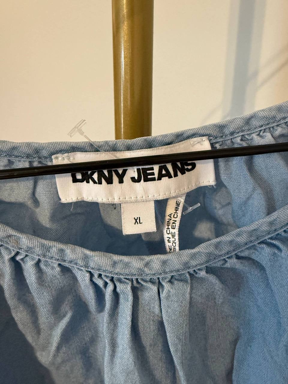DKNY JEANS Smocked‑Waist Sleeveless Crop Top Size XL NWOT Modern Chic msrp$59