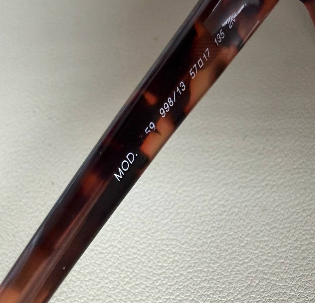 Versace 59 998/13 Tortoise Brown Sunglasses 57mm Italy w/ Case
