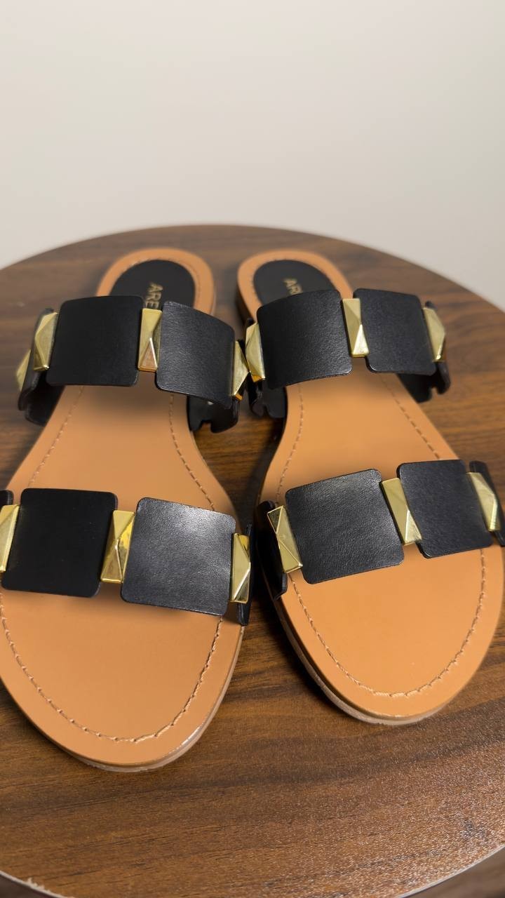 Arezzo  Slide  Sandals  Black  8.5  B  New  $79