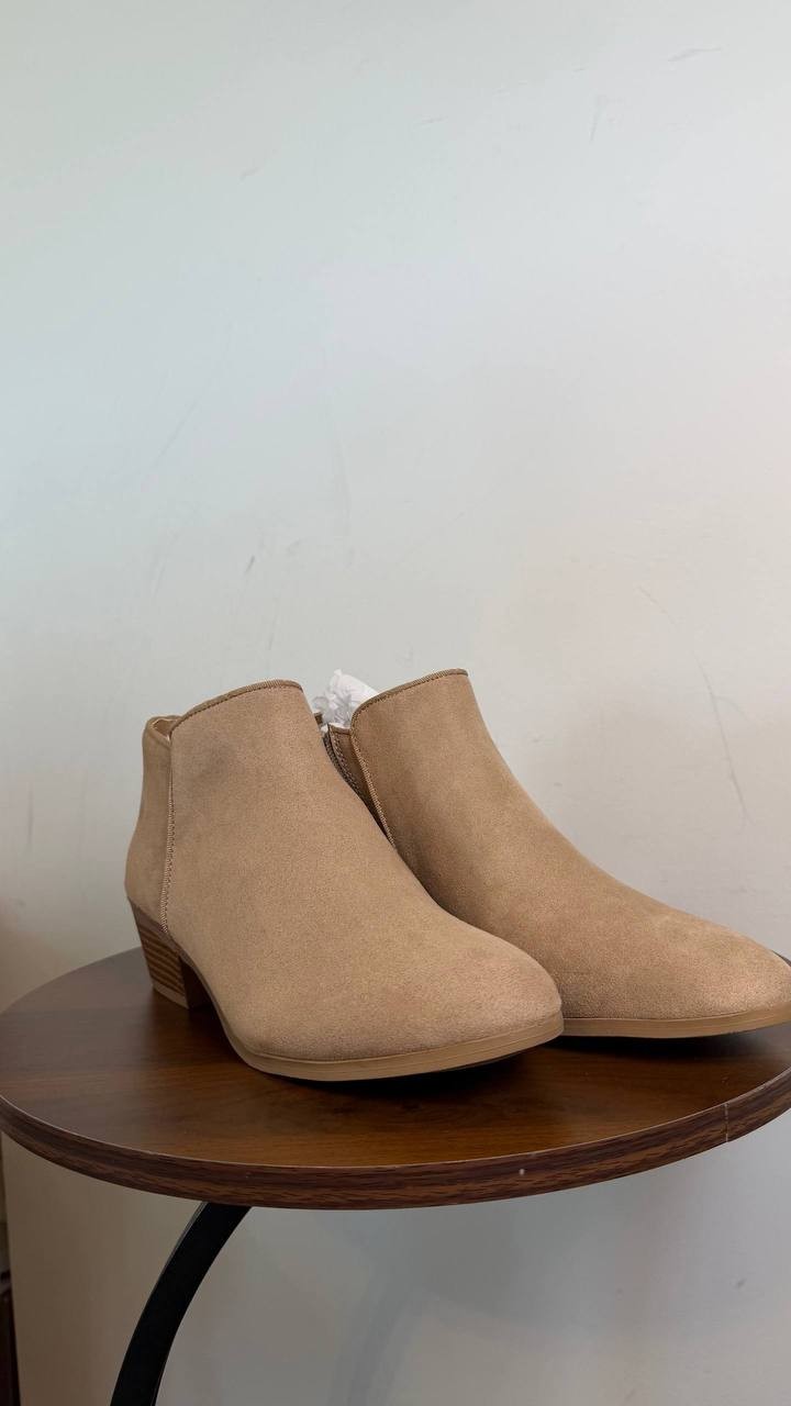 Style & Co Wileyy Women’s Ankle Booties Taupe 8.5M Man‑Made $70 NWB