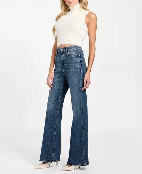 Guess Classic Faye High Rise Bootcut Jeans Denim Blue 27 NWOT MSRP $108