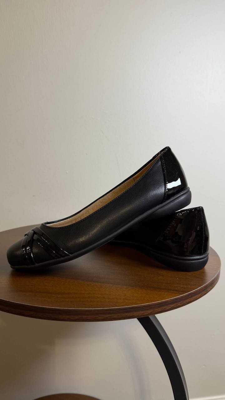 LifeStride Aliza Flats 5.5M Black Synthetic Slip‑On Round Toe NIB msrp$69.99