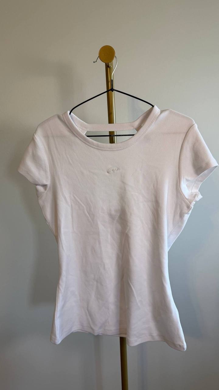 BOSS women’s ESIMA Print T‑Shirt White L $68 NWT