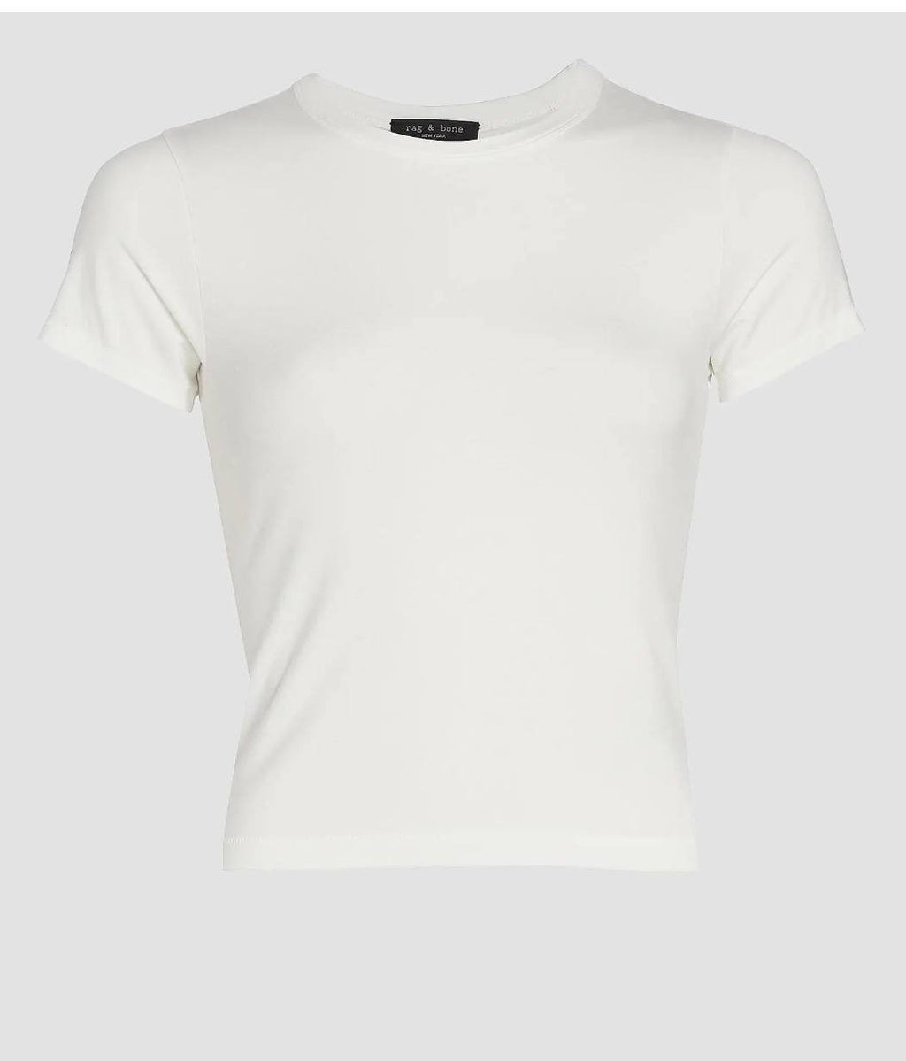 rag & bone Women’s ICONS Luca Baby T‑Shirt White XXS NWT $178
