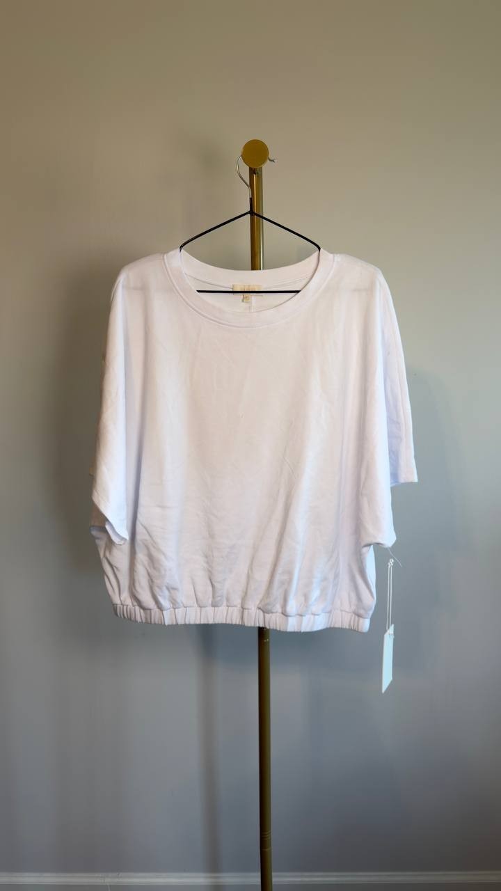Parker Teagan Crewneck Dolman-Sleeve Top White XL NWT $79