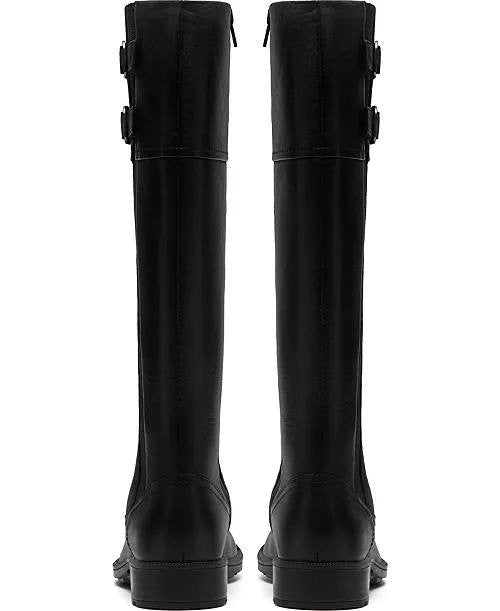 Clarks  Adalynn  Hope  Boots  Black  Leather  6M  New  With  Box  $199