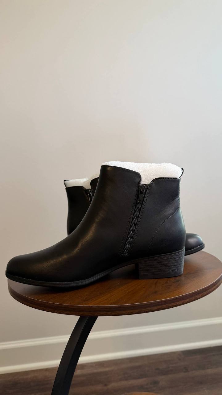 Style & Co Aidenn Block Heel Booties Black 8M Man‑Made $79.90 NWB