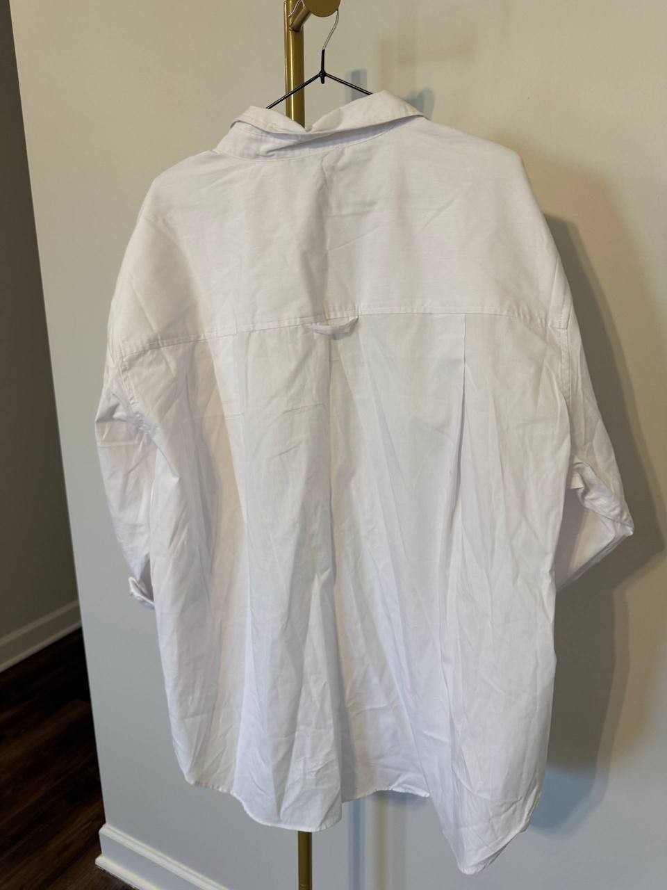 Gloria Vanderbilt Amanda Metallic Button‑Down Shirt White size1X NWT msrp$48