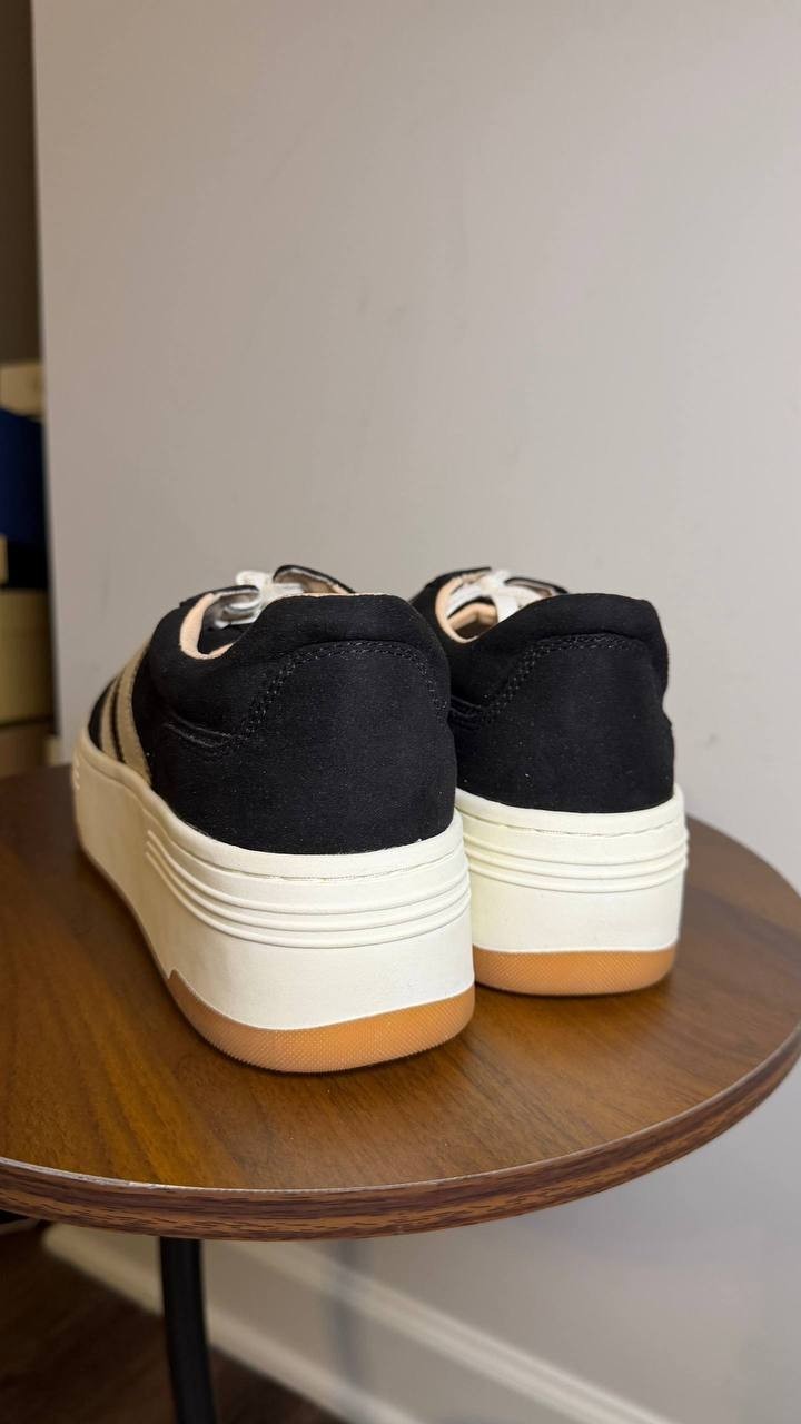 Madden Girl Black Multi Microsuede Platform Sneakers 8.5M NIB MSRP $65