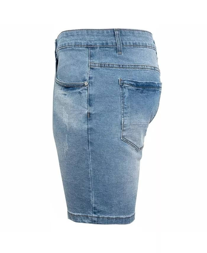 Blu Rock Men’s Slim Fit Stretch Denim Shorts Light Blue 42 NWT $85