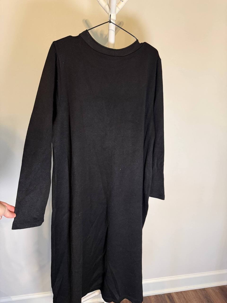 Vince Camuto Rib‑Front Midi Dress – 2X – Black – NWT