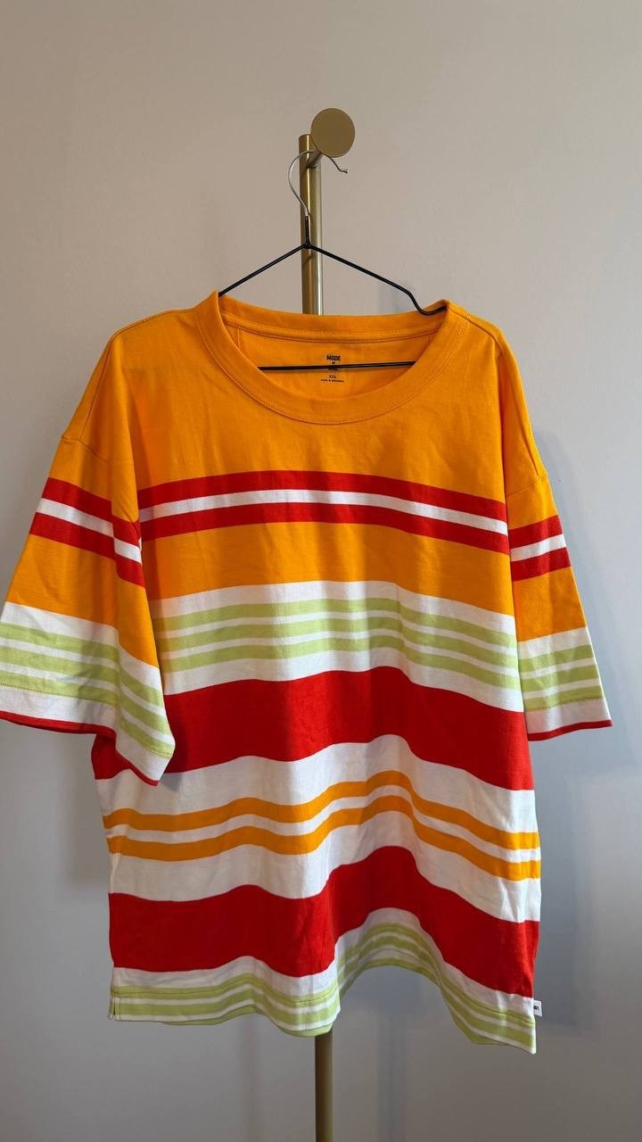 Mode of One Men’s Hollywood‑Stripe Relaxed‑Fit T‑Shirt XXL $39.50 NWT