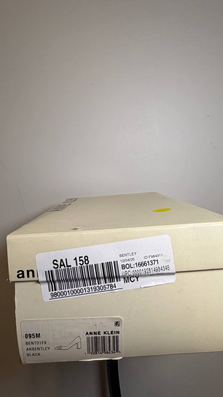 Anne Klein Slip‑On Pumps 9.5M Black Man‑Made New in Box MSRP $89