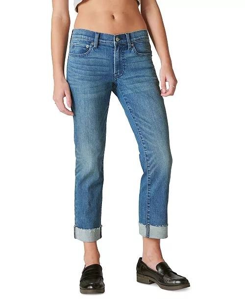 Lucky Brand Sweet Crop Straight Cuffed Jeans Women Gemini Wash Size 4 NWT