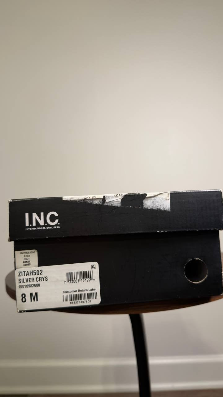 I.N.C.  International  Concepts   Pumps  Silver  Crystal  8M  New  $89.90