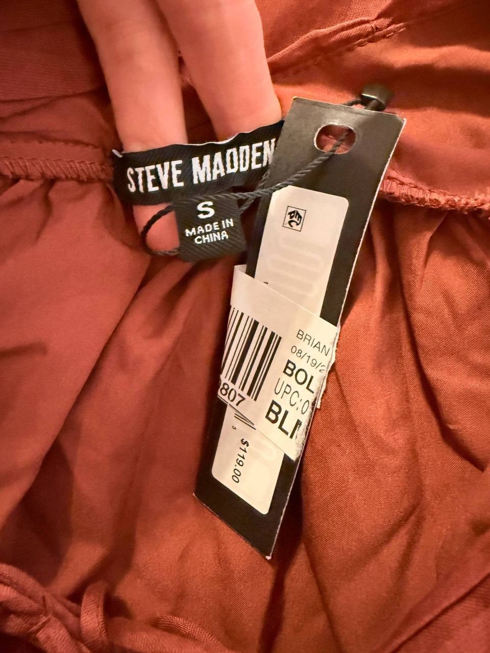 Steve Madden Brianna Dress–Reddish Brown– Size S – NWT – $119