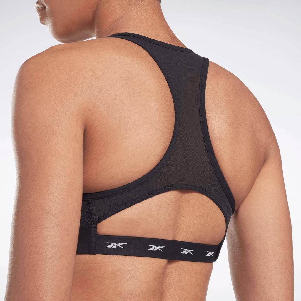 Reebok Women’s Lux Vector Racer Sports Bra Black S $40 NWT