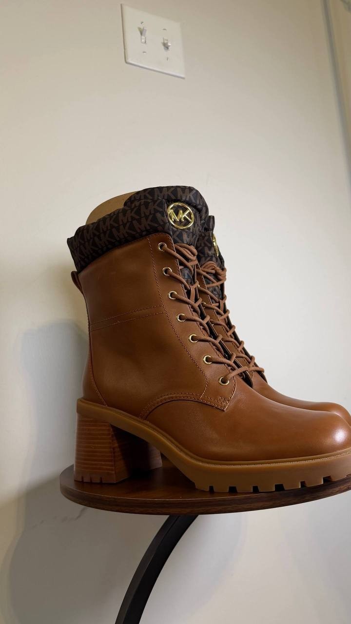 Michael Michael Kors Brown Luggage Leather Booties 11M New in Box MSRP $278