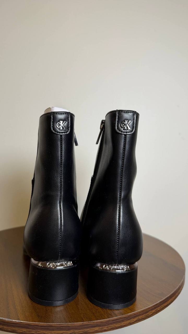 Calvin Klein Ankle Booties 6M Black Man‑Made New in Box MSRP $129