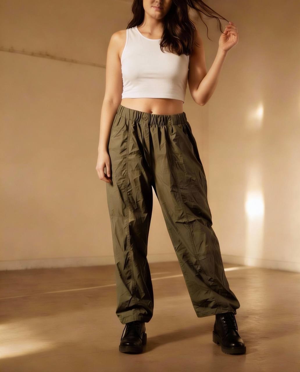 Hunter & Brown Olive Green Cargo-Style Pants – Size L – NWT – $59