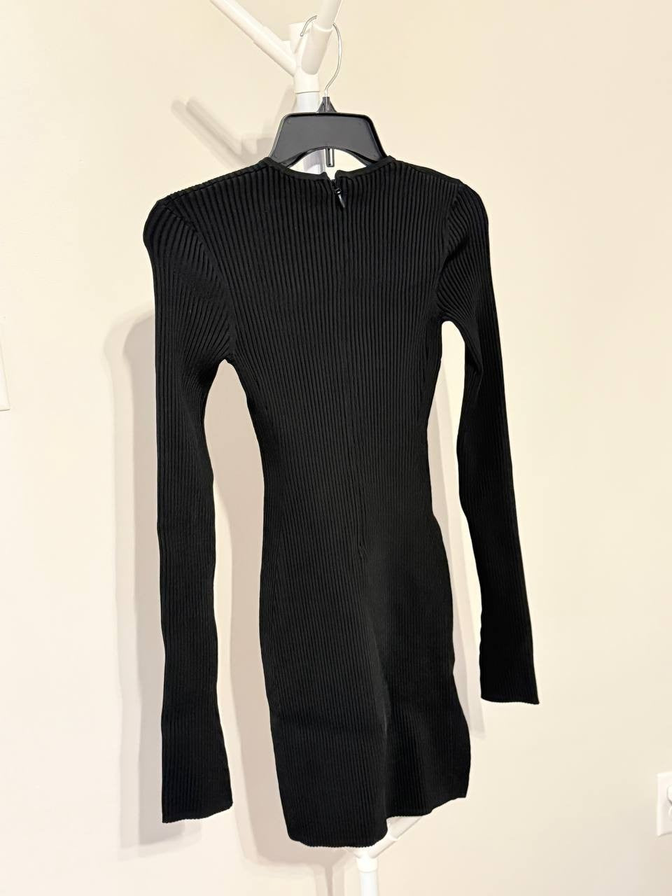 David Koma Ribbed Mesh Detail Mini Dress – Black – Size M – NWT – $900