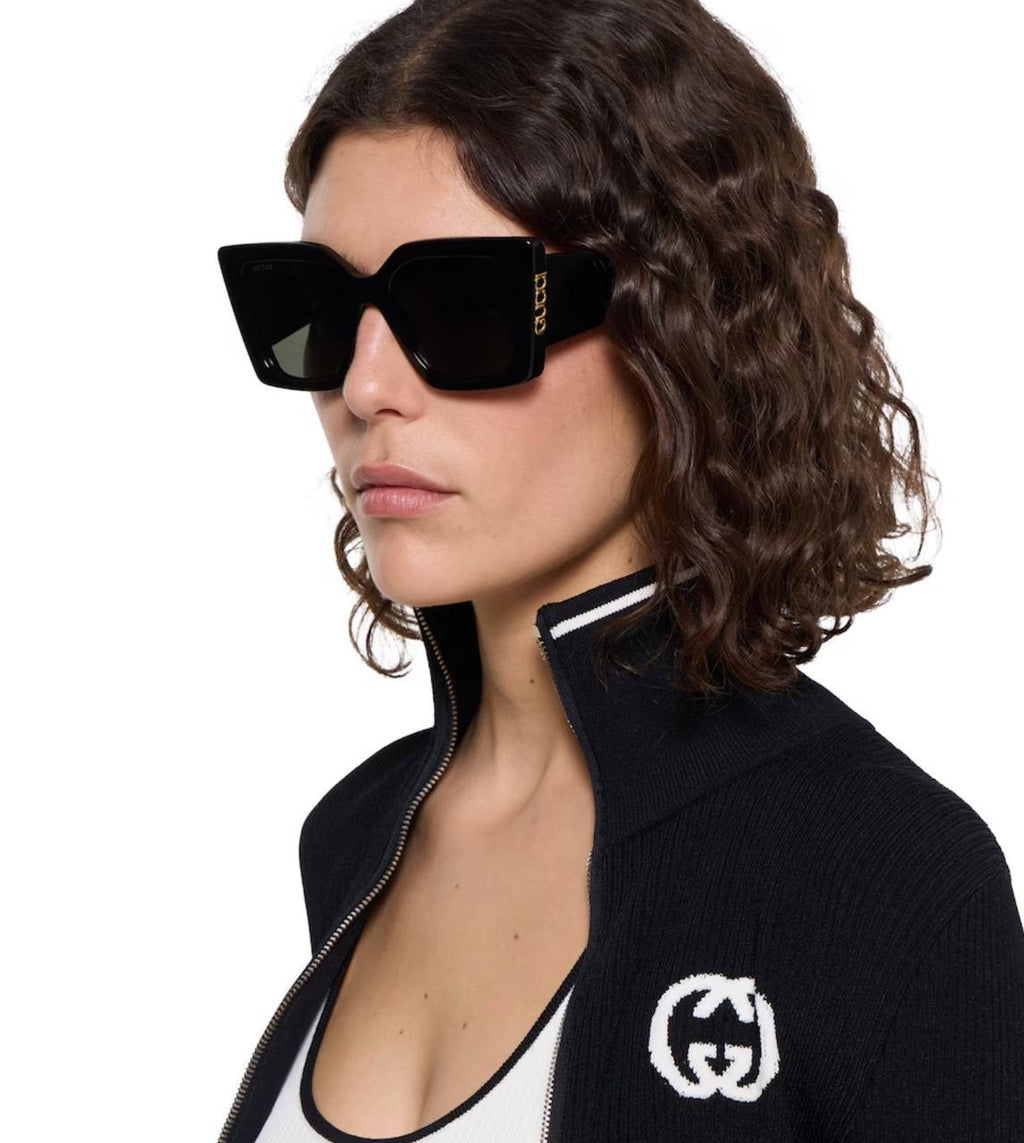 Gucci  Cat‑Eye  Sunglasses  Black  OS  NWT  $575