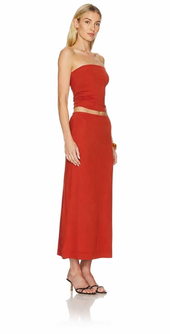 Free Est Good Feels Maxi Skirt Baked Clay SP NWOT $40