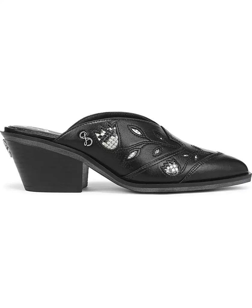 Sam & Libby Black Block Heel Mules 7.5M New in Box MSRP $80