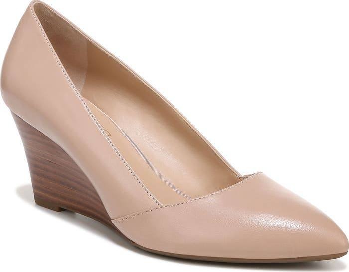 Franco Sarto Frankie Women’s Leather Wedge Pump Ballet 9M Leather $125 NWB