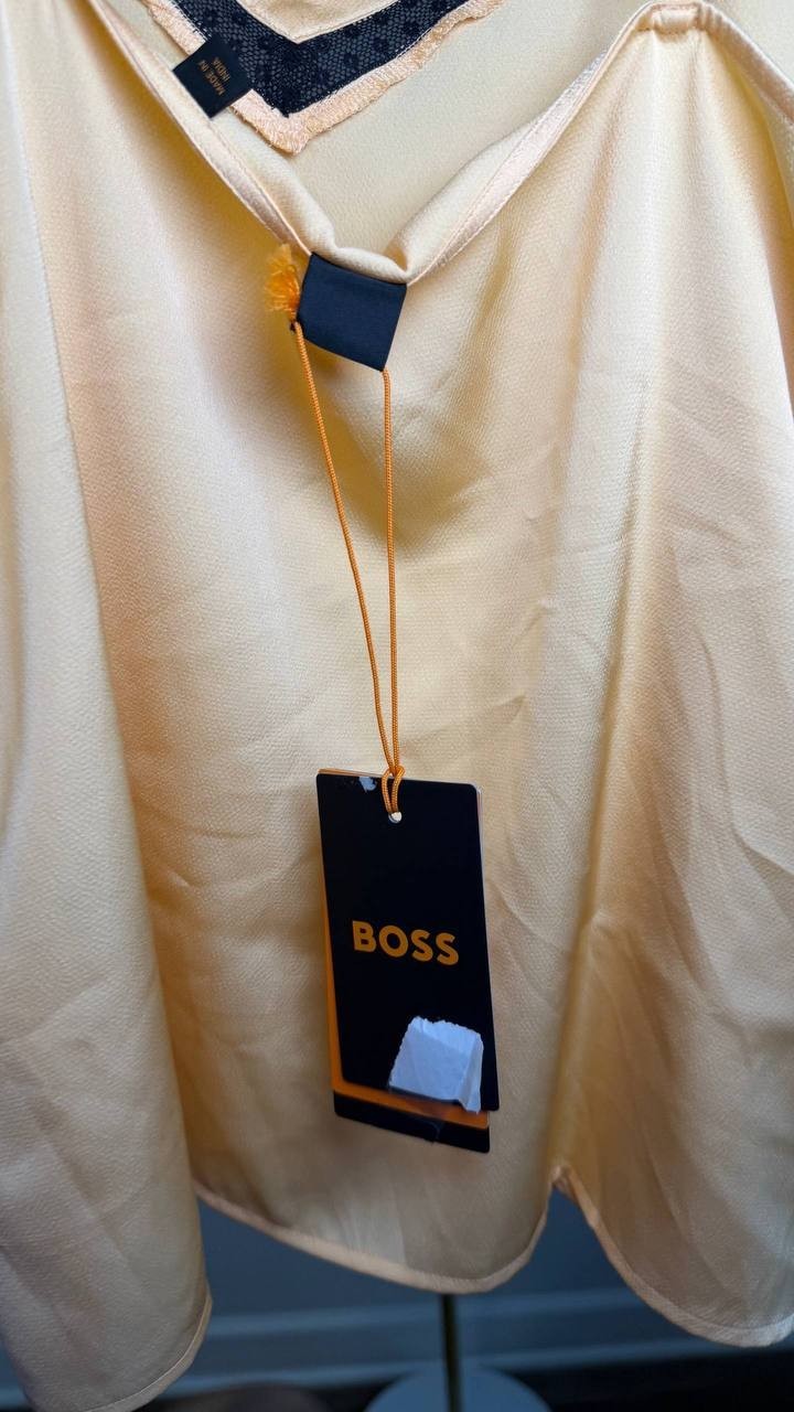 BOSS Orange Berice Lace‑Inset Camisole Pastel Orange XL NWT $88