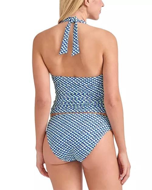 Tommy Bahama Palm Modern Mosaic Tankini Top Beach Class Blue M NWT $85.50