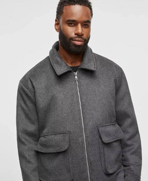 Mode of One Men’s Utility Pocket Jacket Heather Onyx XL NWT $159.50
