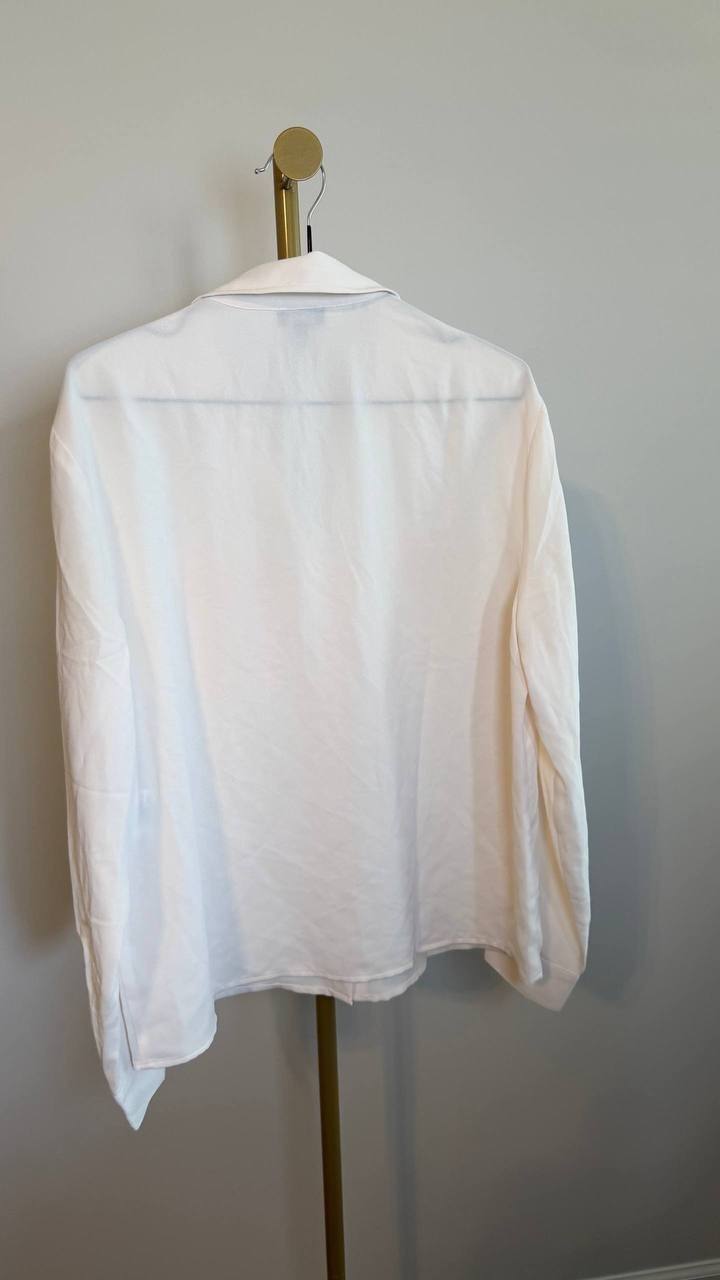 Jones New York Women’s Patch Pocket Utility Shirt WhiteSizeM NWOT damage-a stain