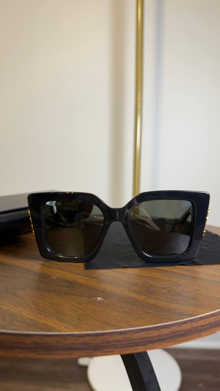 Gucci  Cat‑Eye  Sunglasses  Black  OS  NWT  $575