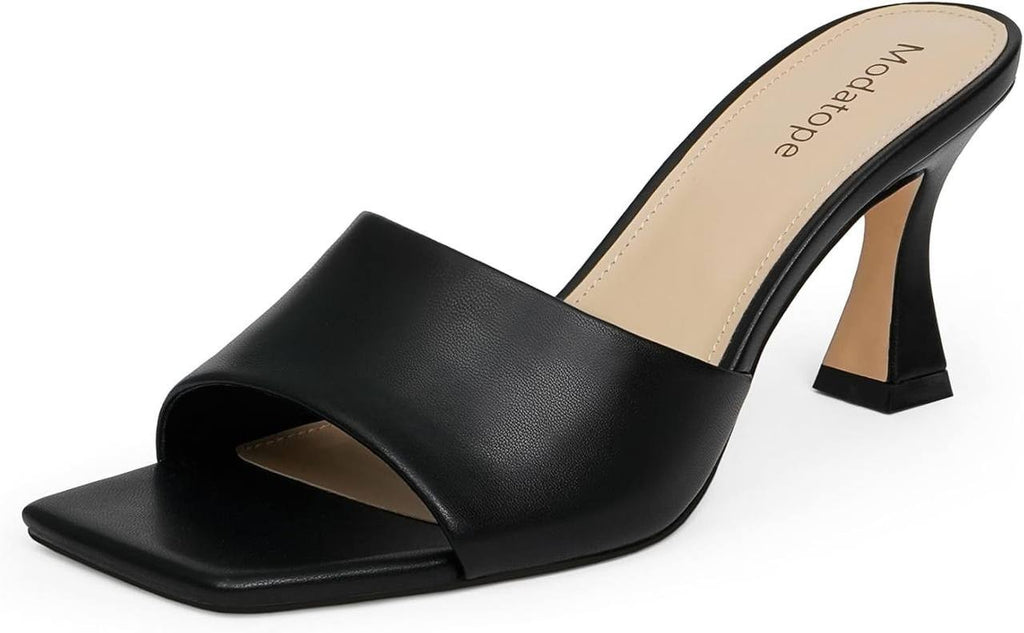 Modatope Slide Dress Sandals Black 8.5 New $45.00