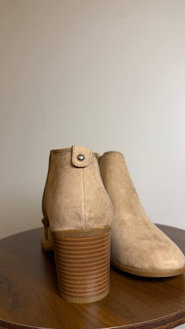 Style&Co Taupe Microfiber Booties 8.5M NIB MSRP $79.90
