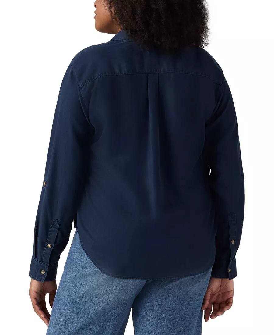 Levi’s Plus Size Darlene Button‑Front Shirt – Navy – Size 4X – NWT – $59.50