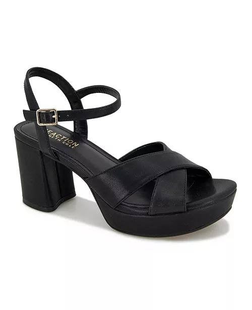 Reaction  Kenneth  Cole  Platform  Dress  Sandals  Black  8M  New  $89