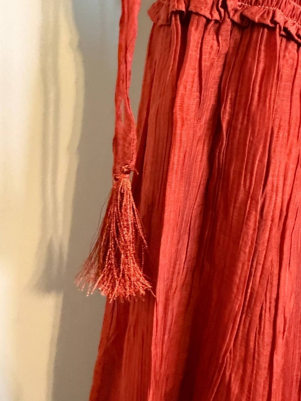 Taylor V‑Neck Handkerchief‑Hem Dress – Size L – NWT