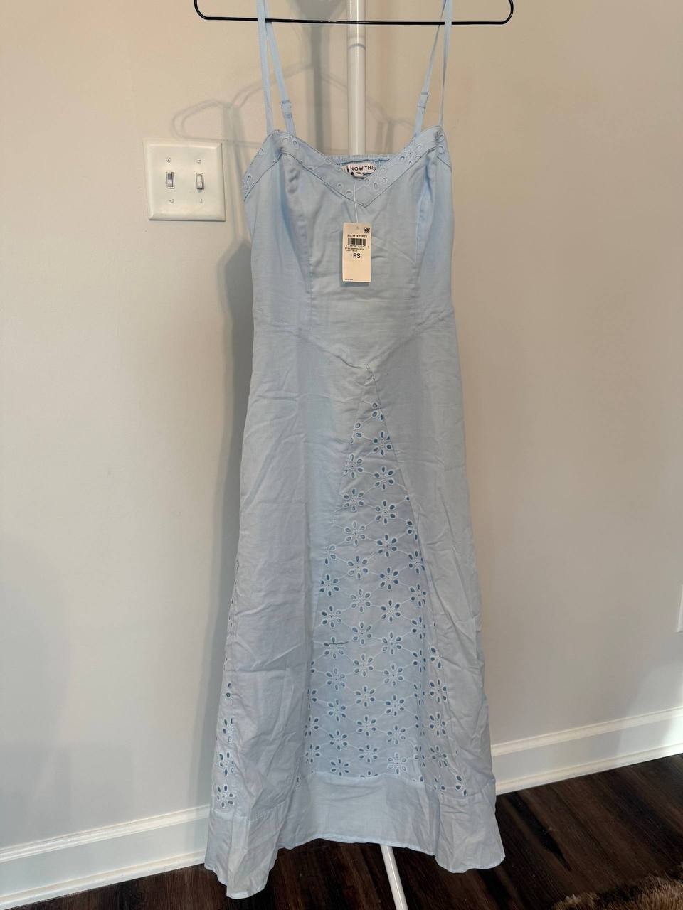 And Now This Petite V‑Neck Sleeveless Eyelet Maxi Dress – Size PS – NWT – $80