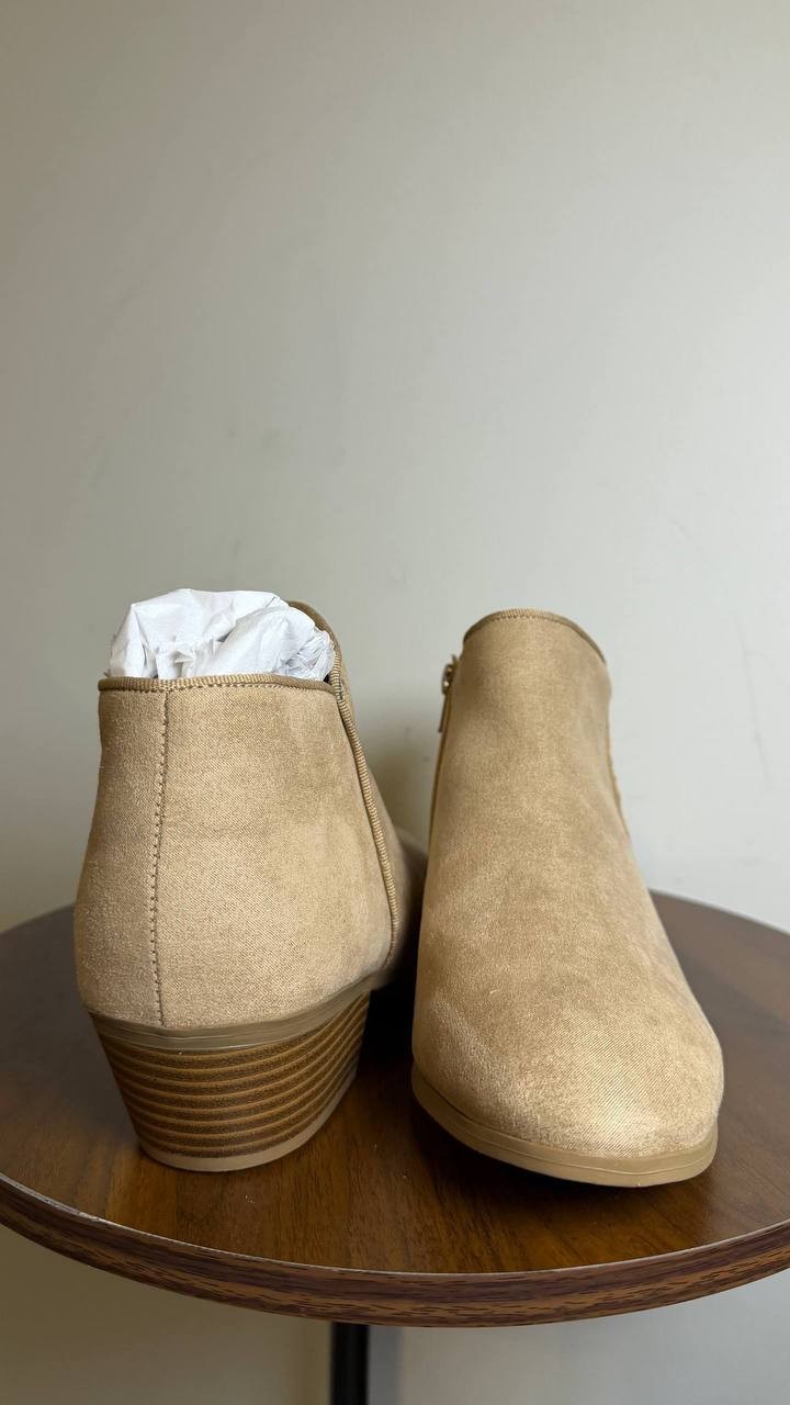 Style&Co Taupe Man‑Made Ankle Booties 7.5W New in Box MSRP $69.90