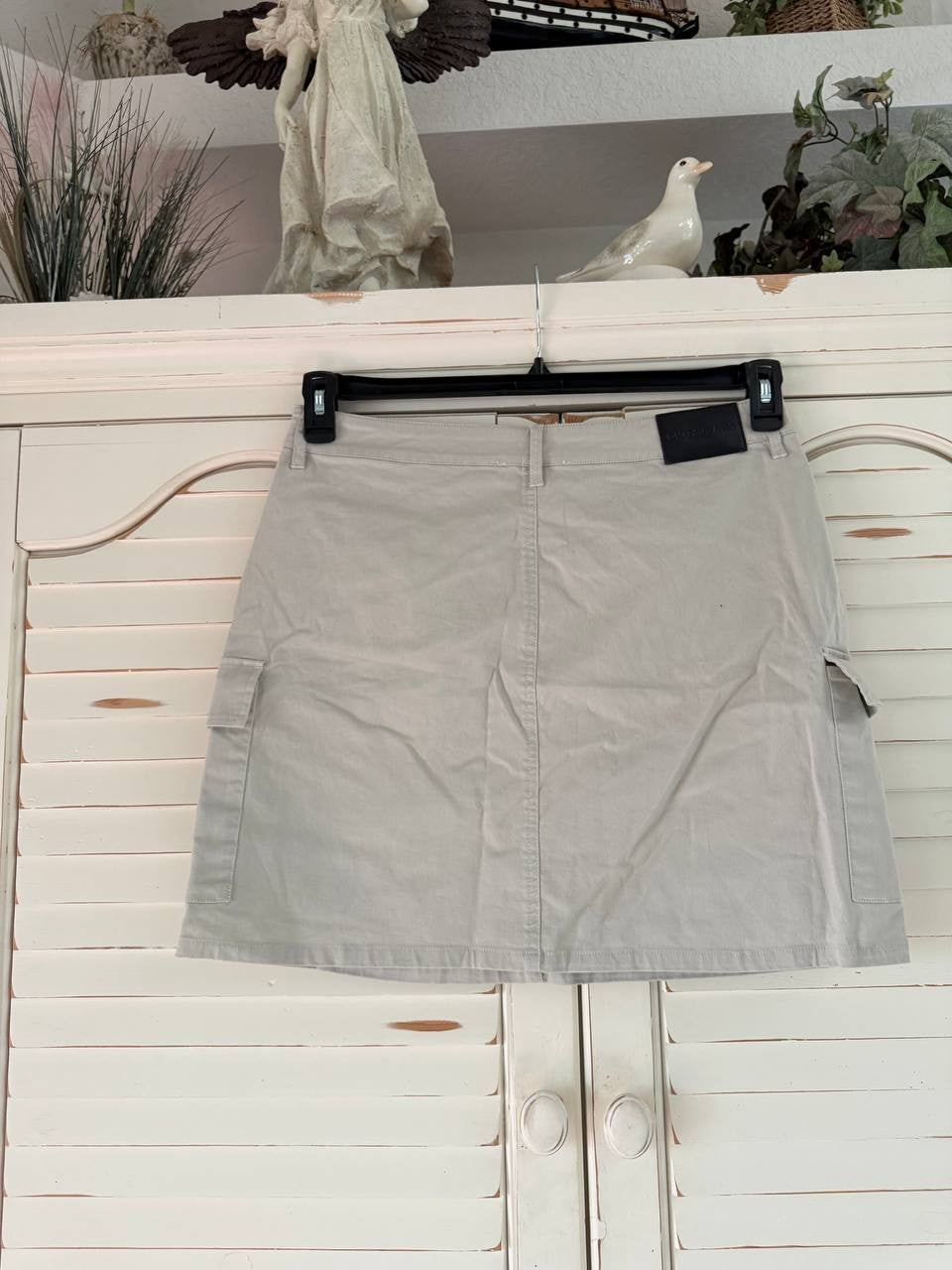 DKNY Skirt 14 Light Fatigue High Waist Cargo Mini Stretch Cotton NWT MSRP $69