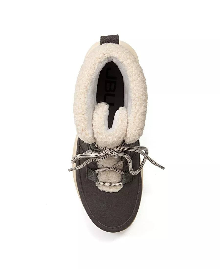 JBU Freeze Boots 8.5M Grey Suede Round Toe Faux Shearling New In Box msrp$79