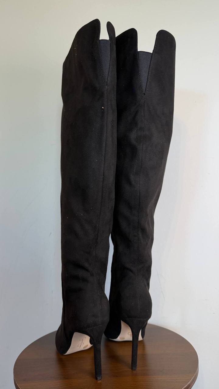 Jessica Simpson Earon High Boots Black 9.5M WC Faux Leather $149 NWOB