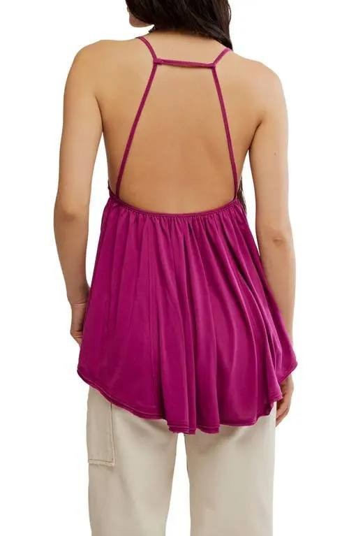 Free People Trixie Rib Jersey Tunic Top –Pink– Size L – NWT – $68