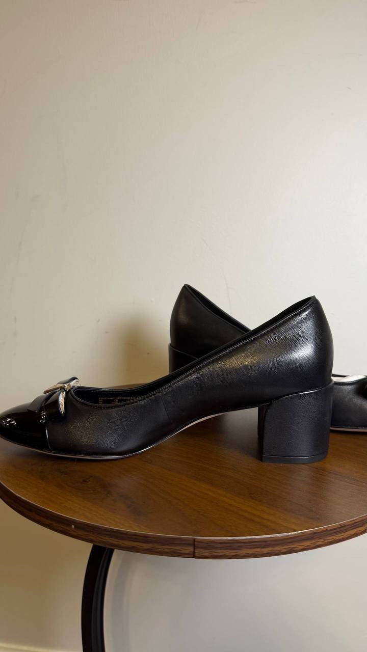 Kate Spade Ballet Toe Pumps Black Leather Size 10B New in Box $248