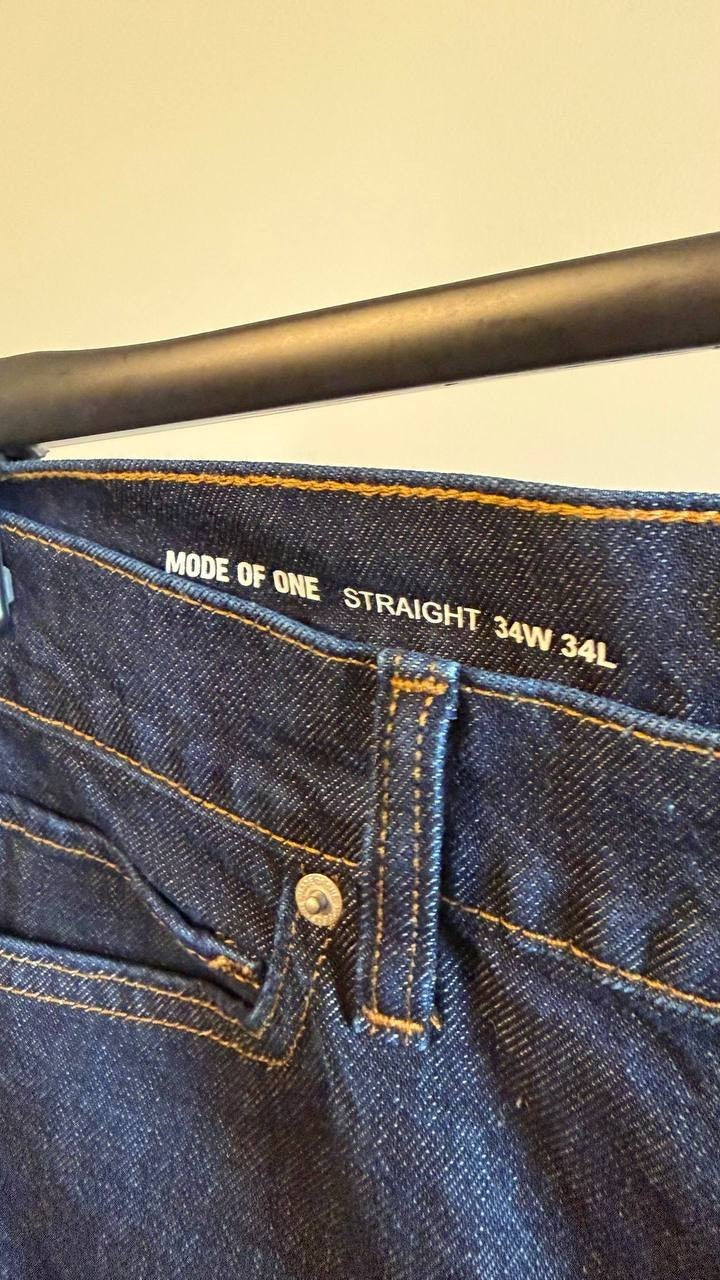 Mode of One Men’s Straight‑Fit Jeans Roosevelt 34W 34L $69.50 NWT